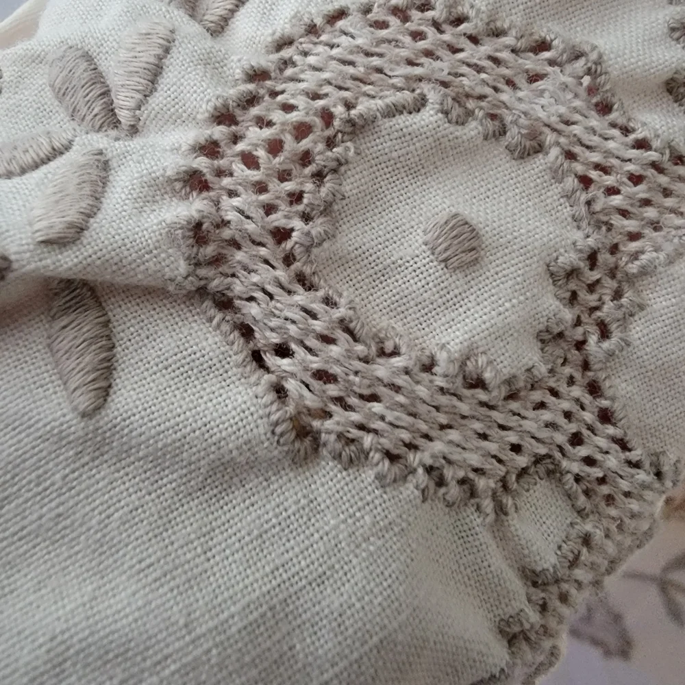 Maderia Style Cutwork Embroidery Tablecloth
